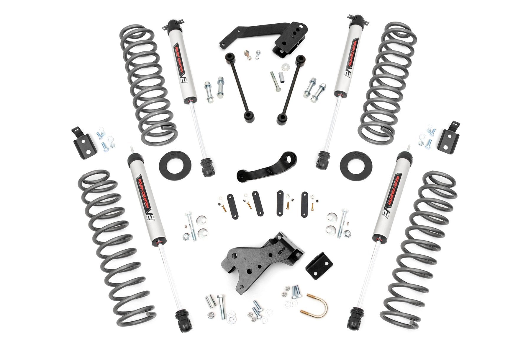 Rough Country 4 Inch Lift Kit | V2 | Jeep Wrangler Unlimited 2WD/4WD (2007-2018)