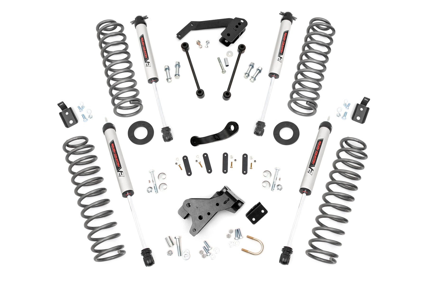 Rough Country 4 Inch Lift Kit | V2 | Jeep Wrangler JK 4WD (2007-2018)