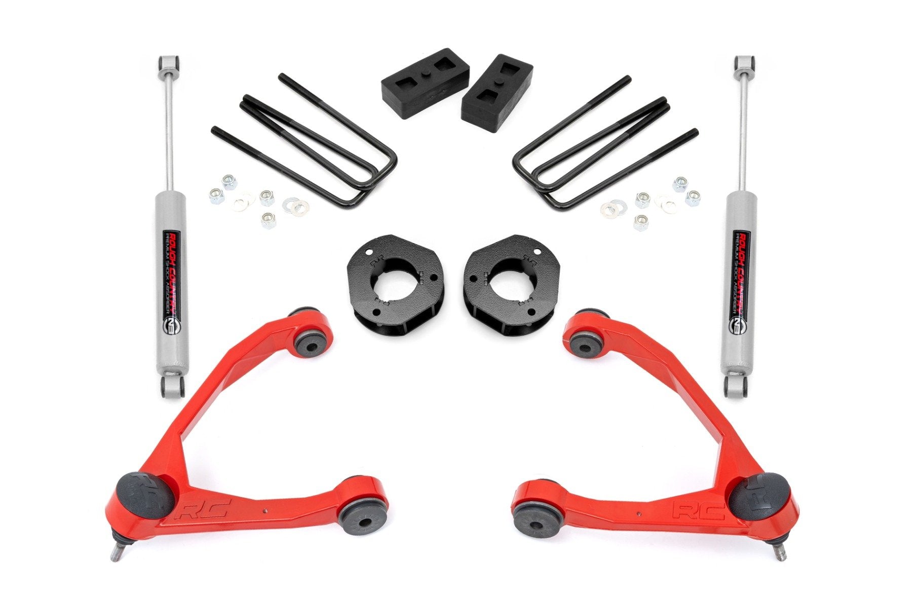 Rough Country 3.5" Lift Kit | Forged UCA | Cast Steel | Chevy/GMC 1500 (07-16)