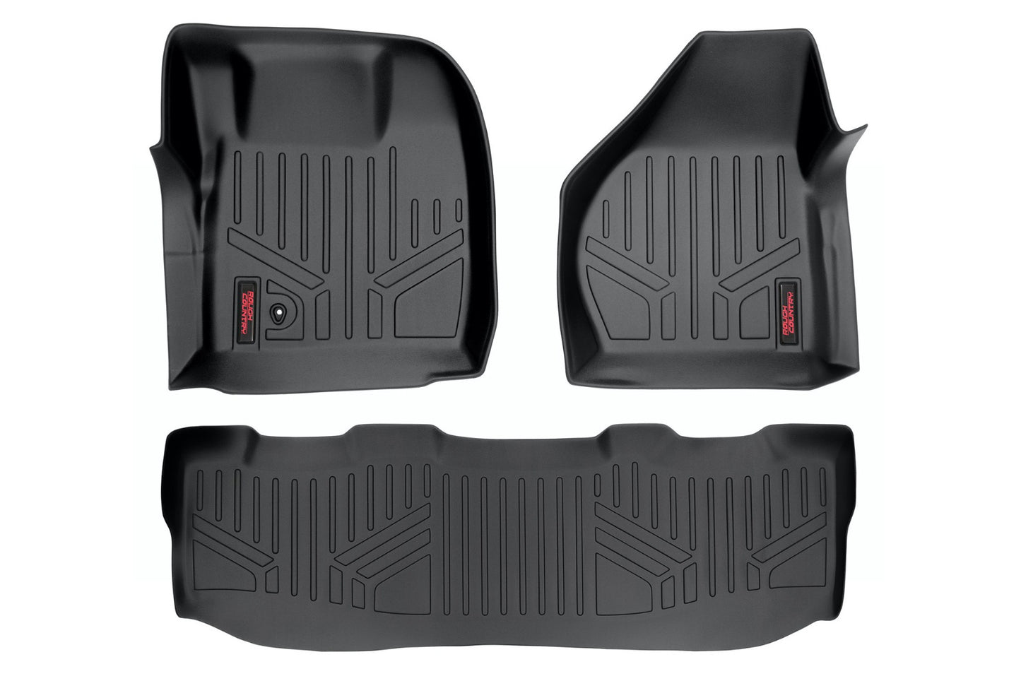 Rough Country Floor Mats | FR & RR | Crew Cab | Ford F-250/F-350 Super Duty 2WD/4WD (08-10)