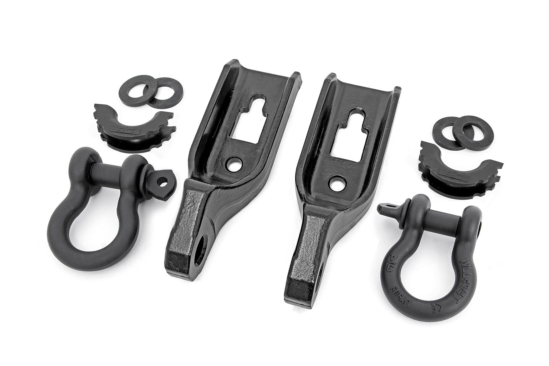 Rough Country Tow Hook Brackets | D-Ring Combo | Ford F-150 2WD/4WD (2009-2025)