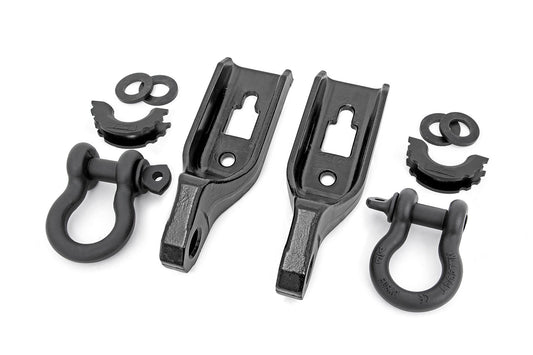 Rough Country Tow Hook Brackets | D-Ring Combo | Ford F-150 2WD/4WD (2009-2025)