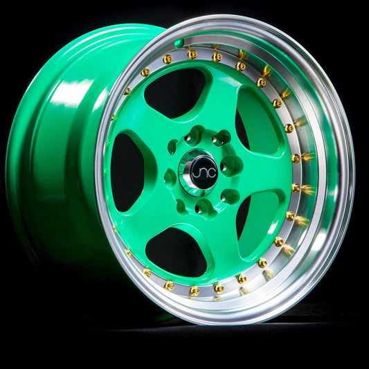 JNC010 Wasabi Green with Gold Rivets