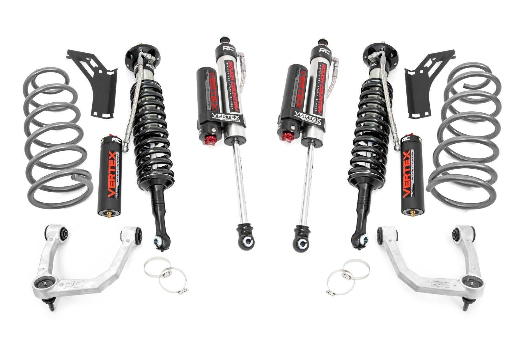 Rough Country 3 Inch Lift Kit | Upper Control Arms | RR Coils | Vertex | Toyota 4Runner (10-24)