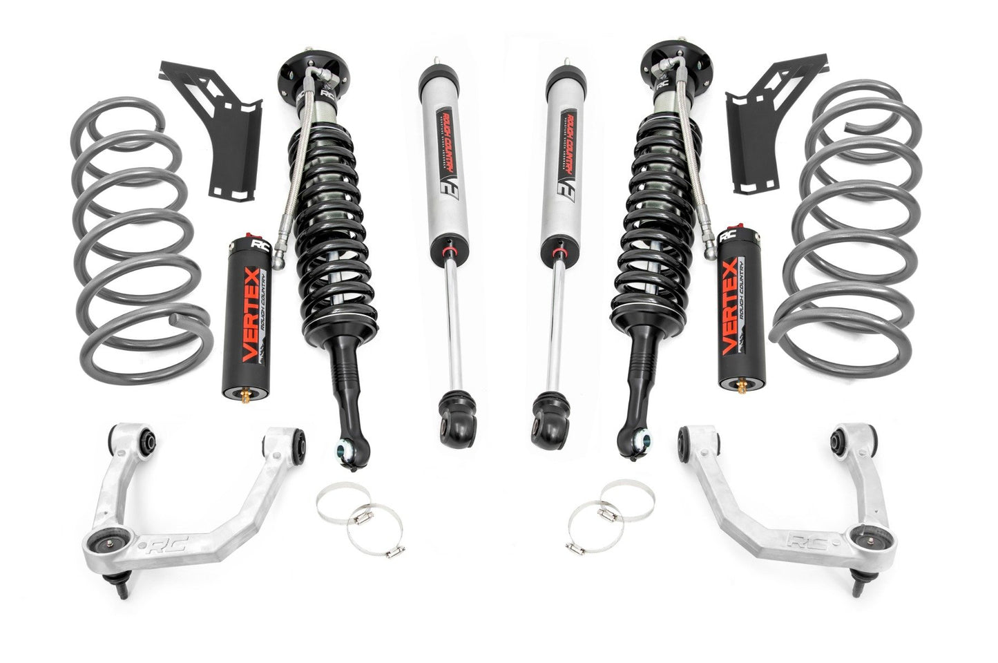 Rough Country 3 Inch Lift Kit | Upper Control Arms | RR Coils | Vertex/V2 Struts | Toyota 4Runner (10-24)