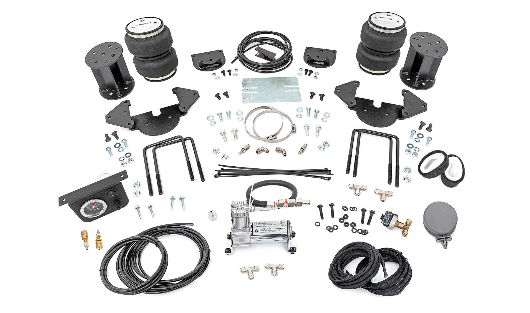 Rough Country Air Spring Kit w/compressor | 4-6 Inch Lift Kit | Chevy/GMC Sierra/Silverado 1500 (19-26)