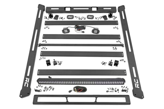 Rough Country Roof Rack | Black Series Lights | Jeep Wrangler JL (18-26)/Wrangler Unlimited (18-26)