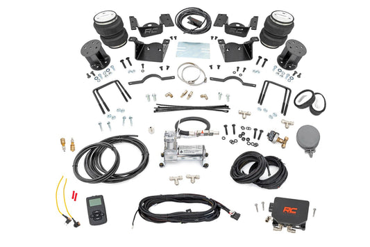 Rough Country Air Spring Kit w/compressor | Wireless Controller | 7.5 Inch Lift Kit | Chevy/GMC 2500HD/3500HD (11-19)