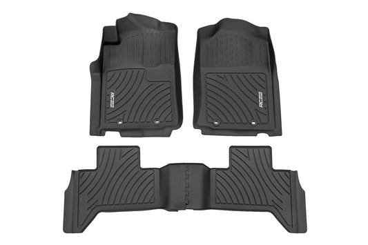 Rough Country Flex-Fit Floor Mats | Front and Rear | Toyota Tacoma 2WD/4WD (2012-2015)