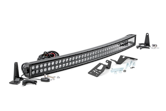 Rough Country LED Light Kit | Front Mount | 40" Black Dual Row | White DRL | Can-Am Commander Max 1000