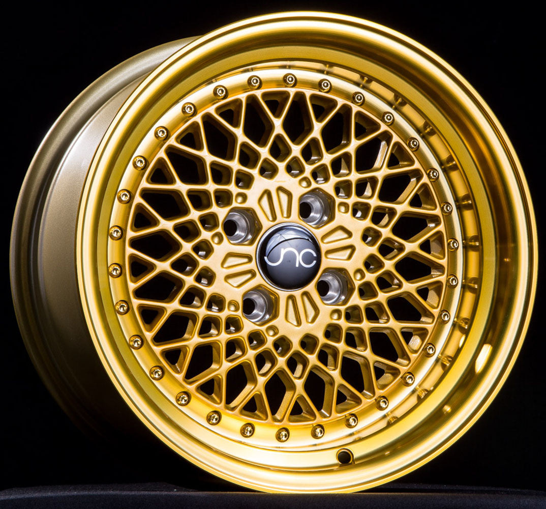 JNC045 Transparent Gold with Gold Rivets