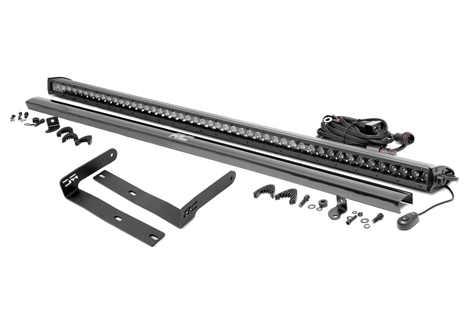 Rough Country 50" Single Row LED Light Kit | Black Series | Front-Facing | Kubota RTV-X900/RTV-X1100