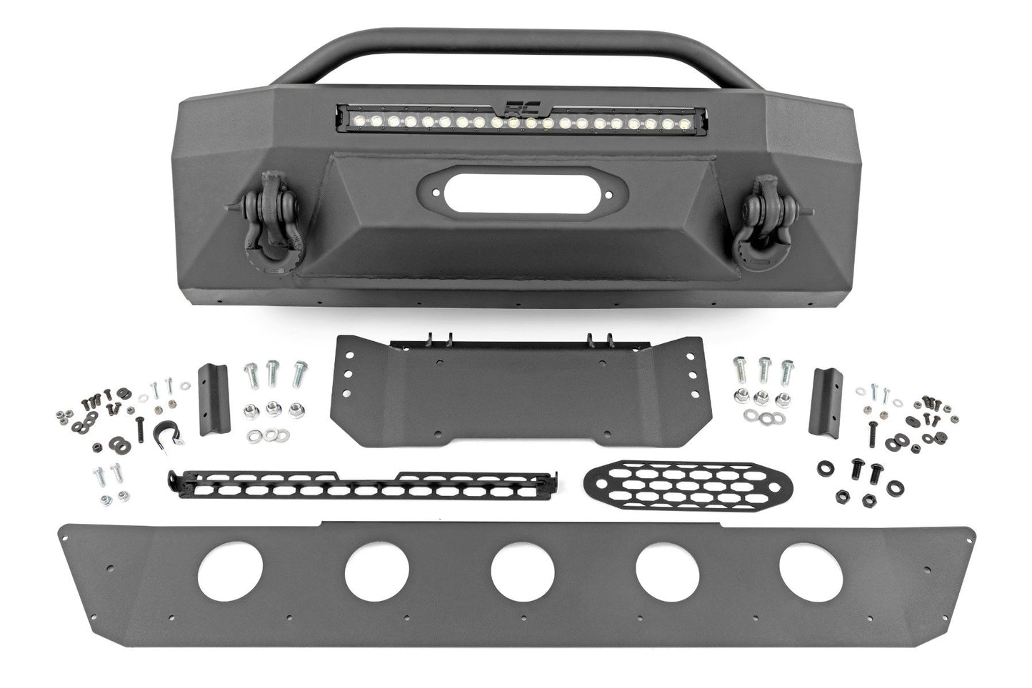 Rough Country Front Bumper | Hybrid | 20" Blk DRL | Toyota 4Runner 2WD/4WD (2014-2024)