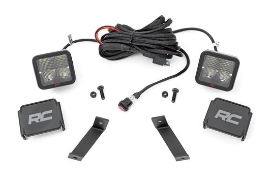 Rough Country LED Light Kit | Ditch Mount | 2" Spectrum Pair | Spot | Jeep Cherokee KL (14-21)