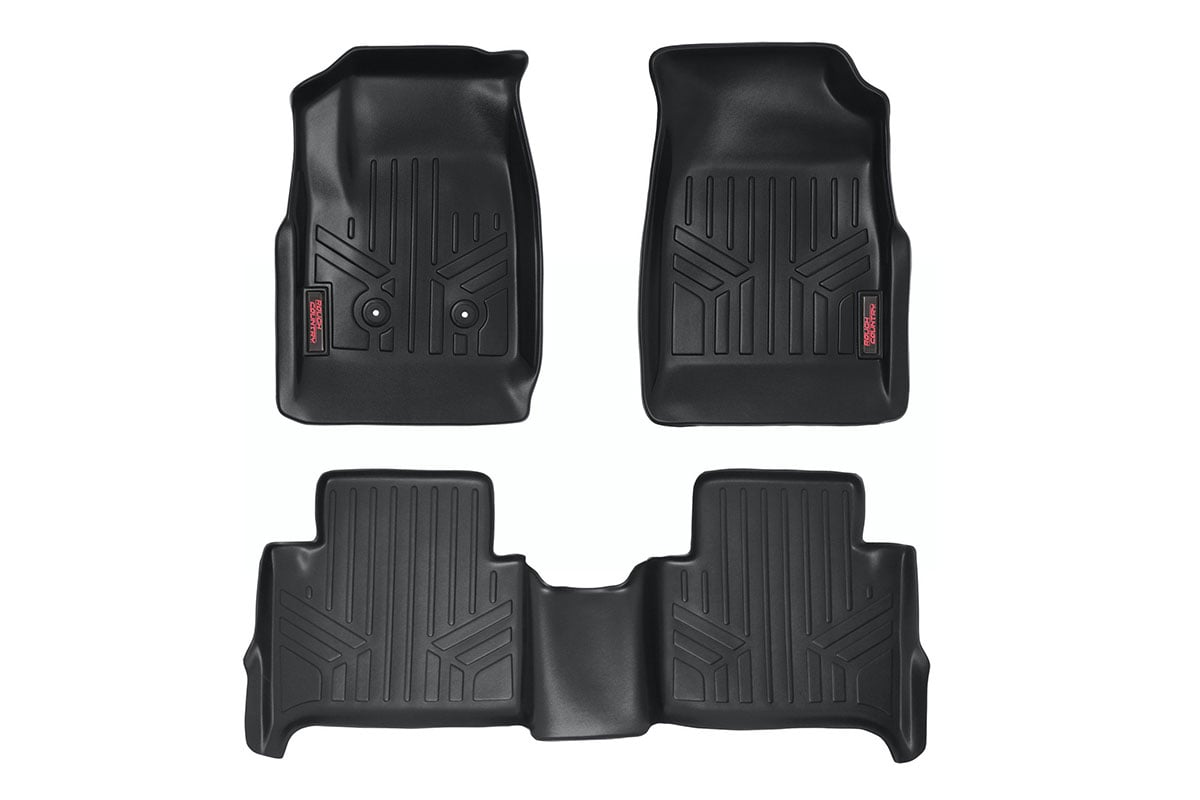 Rough Country Floor Mats | FR & RR | Crew | Chevy/GMC Canyon/Colorado 2WD/4WD (2015-2022)