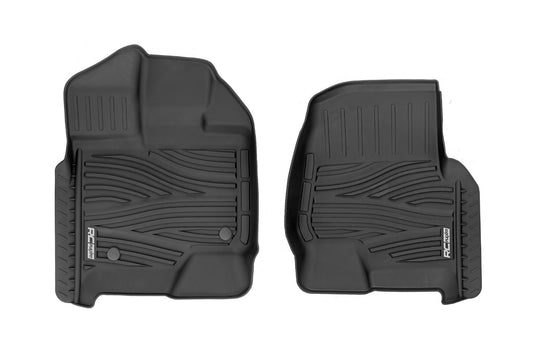 Rough Country Flex-Fit Floor Mats | Front | Ford F-150 (15-25)/F-150 Lightning (22-25)/Raptor (17-25)