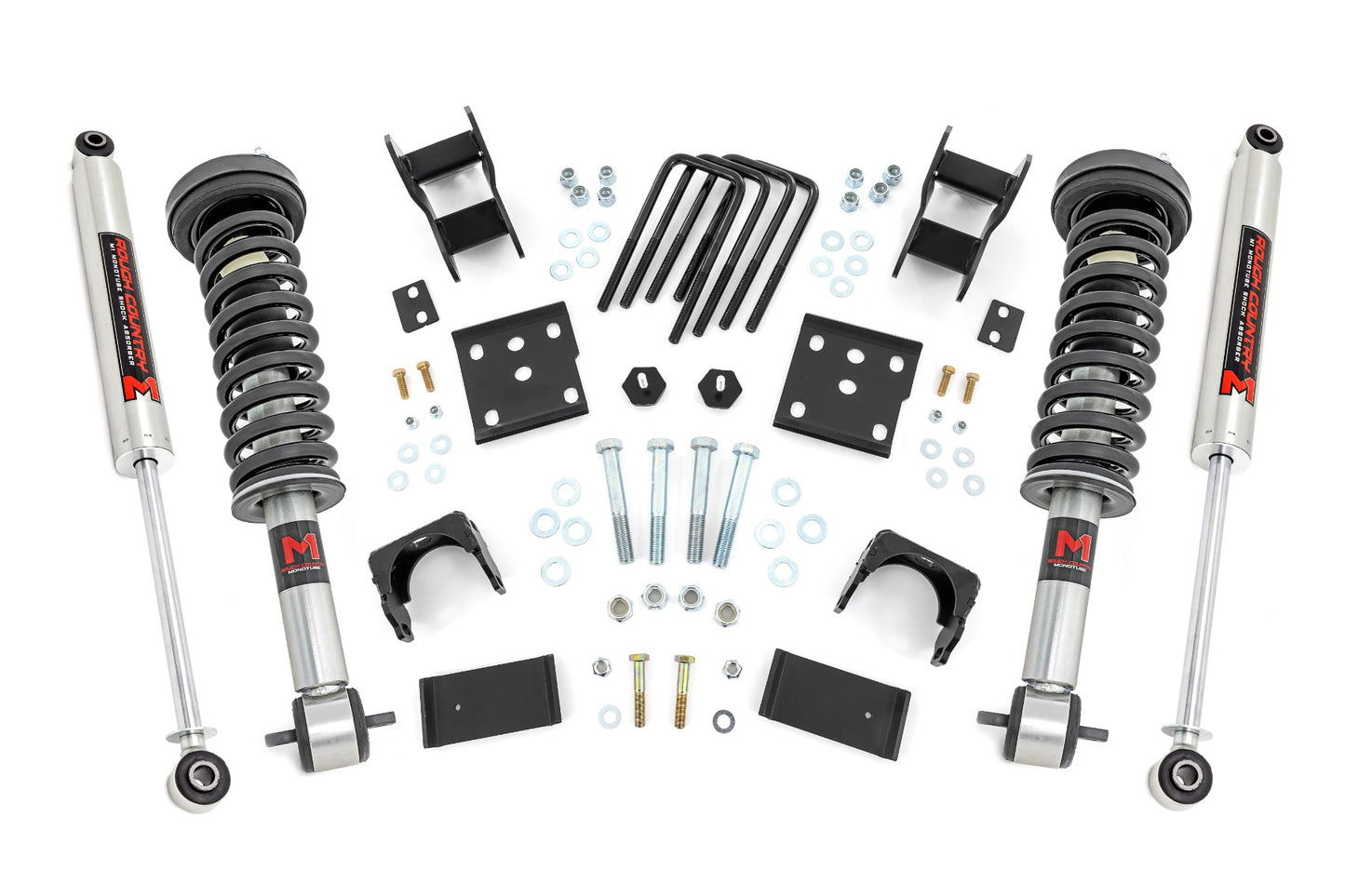 Rough Country 2 Inch Lowering Kit | 4 Inch Rear Lowering | M1 | Ford F-150 4WD (2015-2025)