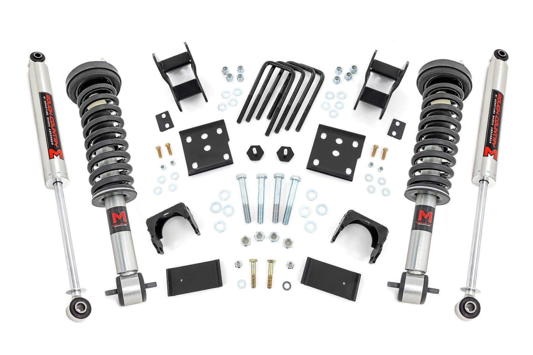 Rough Country 2 Inch Lowering Kit | 4 Inch Rear Lowering | M1 | Ford F-150 4WD (2015-2025)
