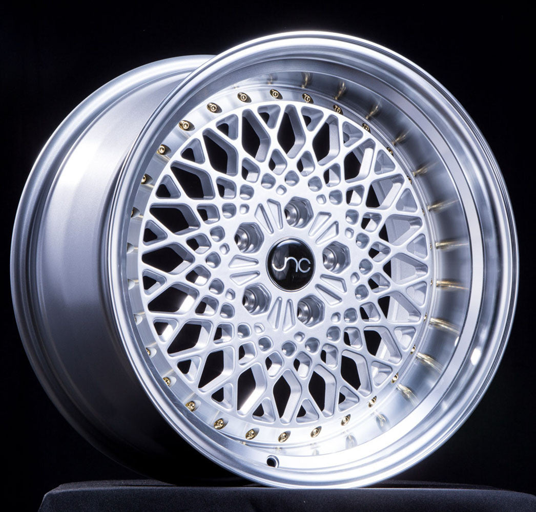 JNC045 Silver Machined Lip with Gold Rivets