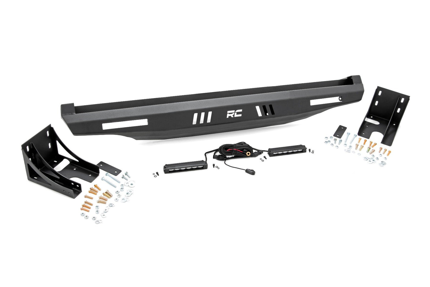 Rough Country Bumper | Rear | 6" Black Slimline LED Pair | Multiple Makes & Models (Can-Am/Polaris)