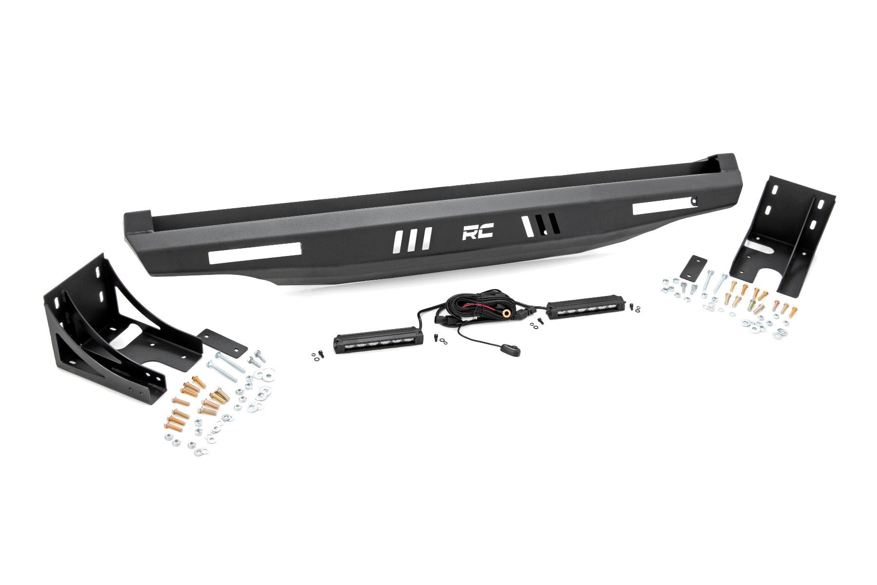 Rough Country Bumper | Rear | 6" Black Slimline LED Pair | Multiple Makes & Models (Can-Am/Polaris)