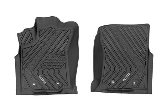 Rough Country Flex-Fit Floor Mats | Front | Toyota Tacoma 2WD/4WD (2016-2023)