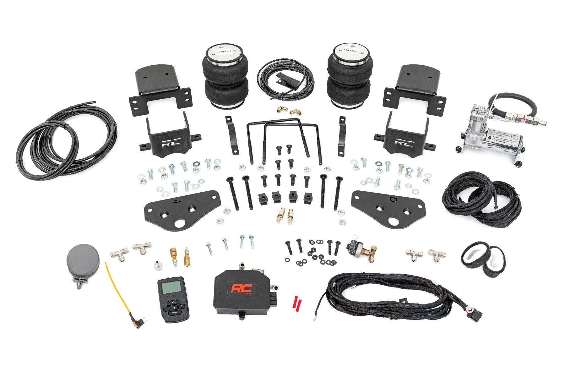Rough Country Air Spring Kit w/compressor | Wireless Controller | Ford F-250/F-350 Super Duty (17-26)