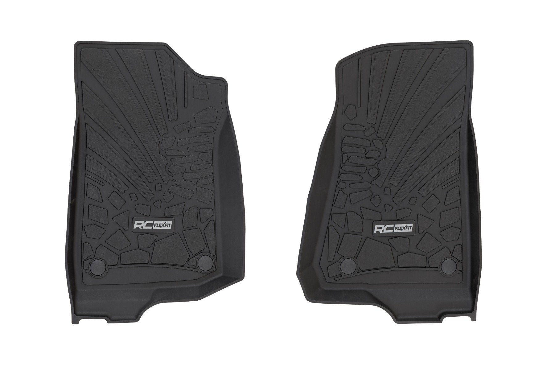 Rough Country Flex Fit Floor Mats | FR | 4 Door | Jeep Wrangler Unlimited 4WD (2018-2026)