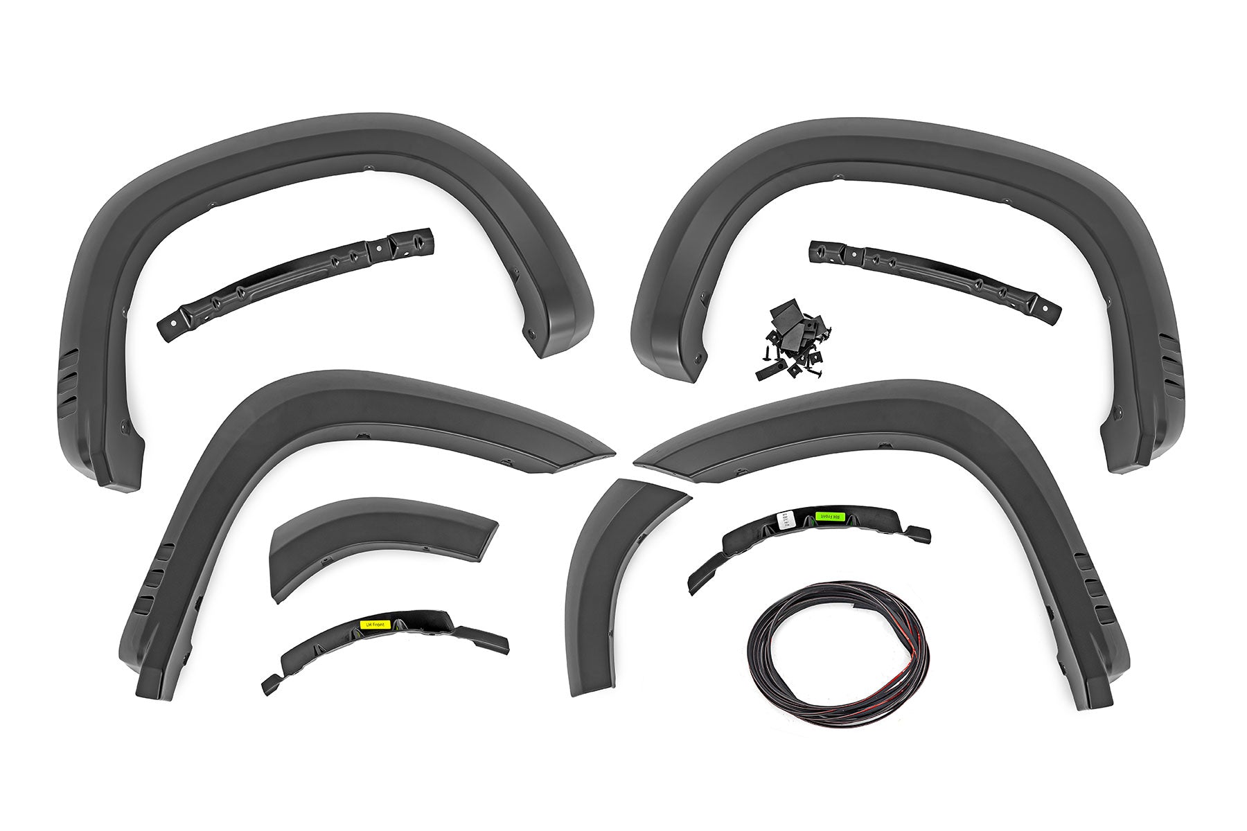 Rough Country Fender Flares | SF1 | G9K Satin Steel | Chevy Silverado 1500 2WD/4WD (19-26)