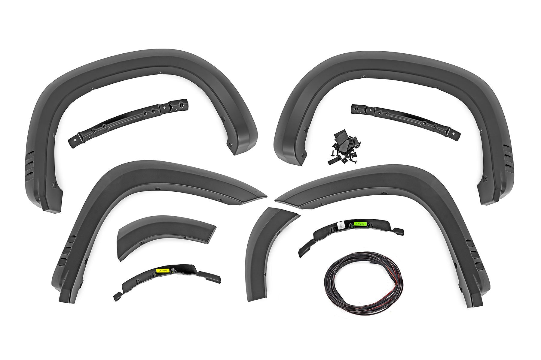 Rough Country Fender Flares | SF1 | GAZ Summit White | Chevy Silverado 1500 2WD/4WD (19-26)