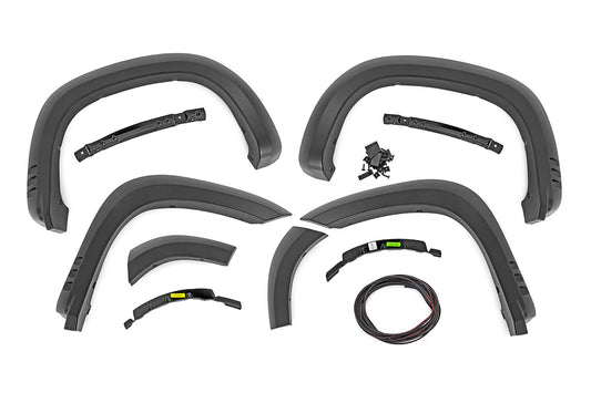 Rough Country Fender Flares | SF1 | GAZ Summit White | Chevy Silverado 1500 2WD/4WD (19-26)