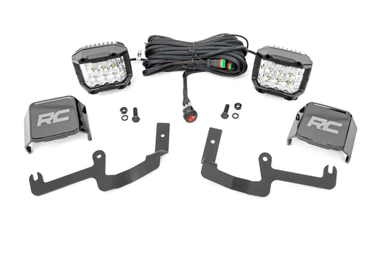 Rough Country LED Light Kit | Ditch Mount |  3" OSRAM | Wide | Chevy Silverado 1500 (19-26)