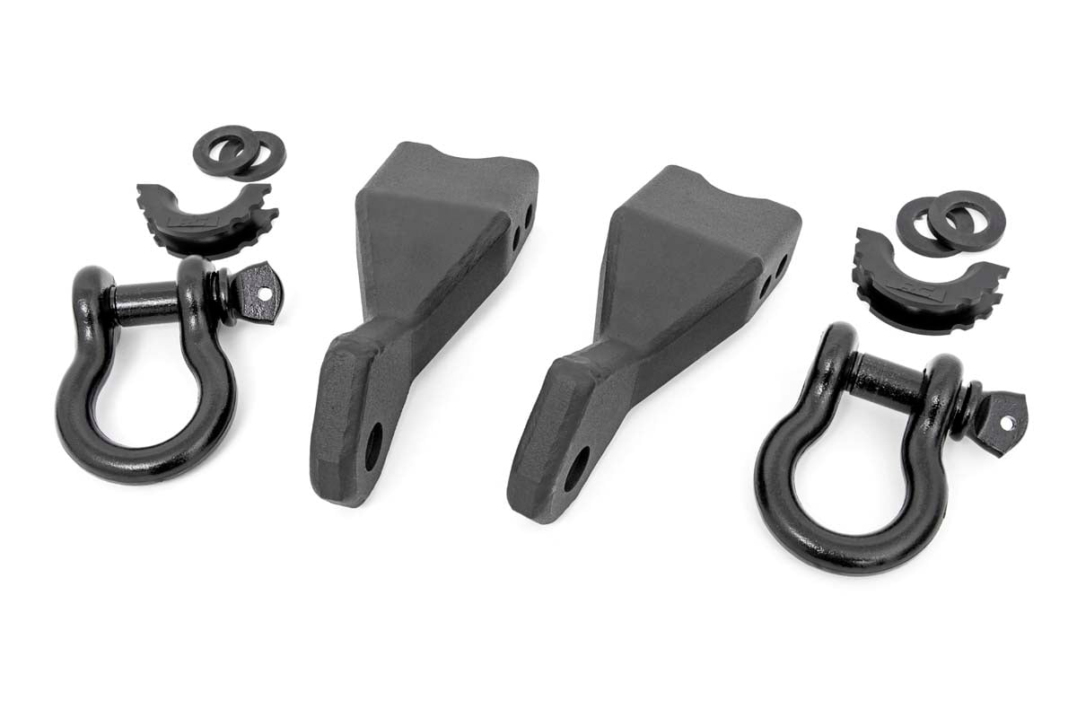 Rough Country Tow Hook Brackets | D-Ring Combo | Chevy Silverado 1500 2WD/4WD (2019-2022)