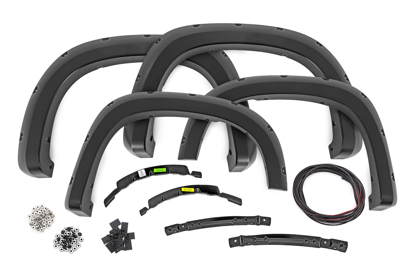 Rough Country Pocket Fender Flares | G9K Satin Steel | Chevy Silverado 1500 2WD/4WD (22-26)
