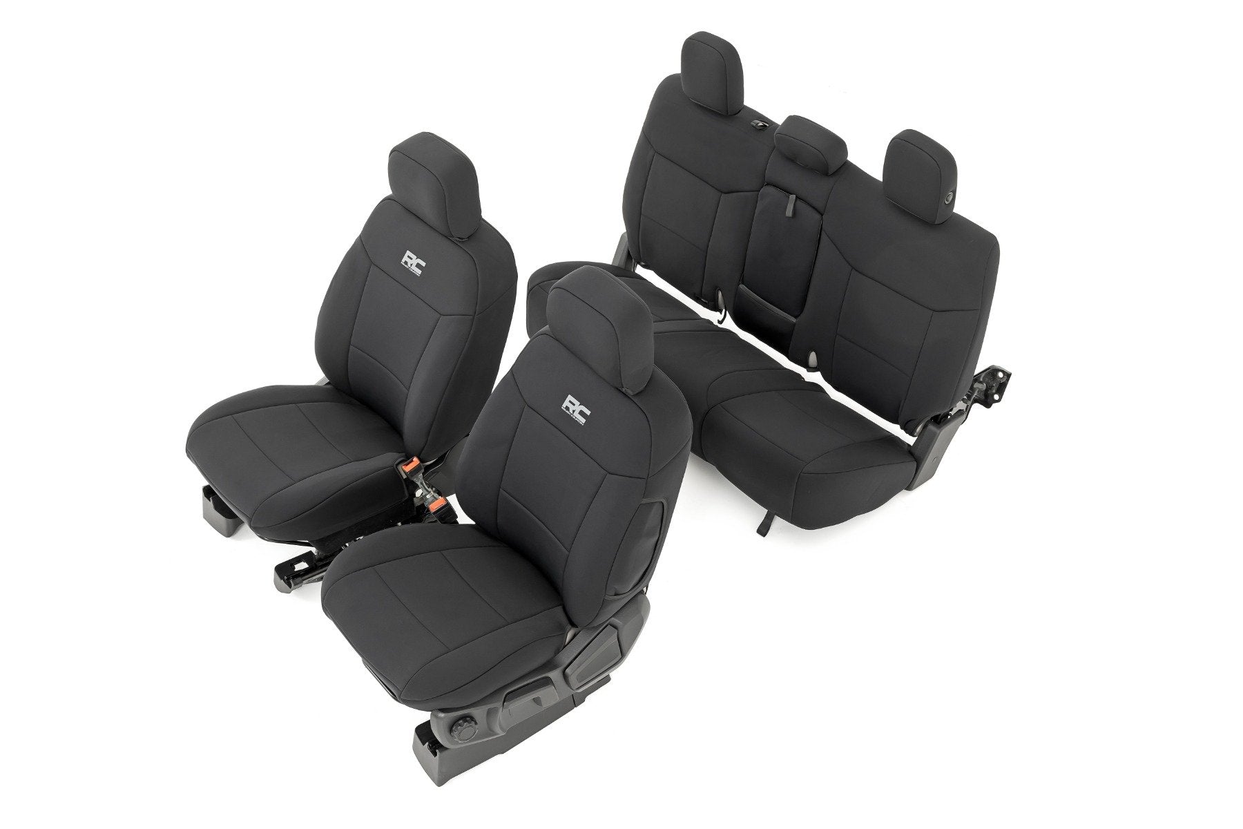 Rough Country Seat Covers | FR Bucket and RR Bench | Ford Ranger 2WD/4WD (2019-2026)