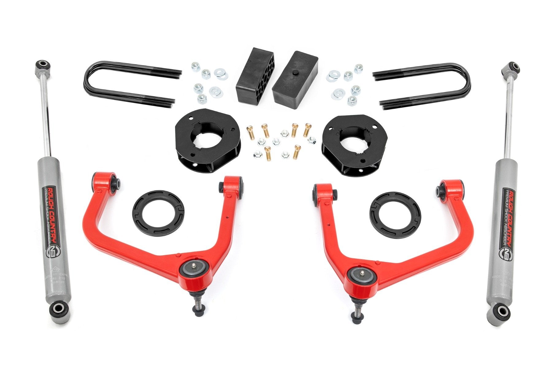 Rough Country 3.5 Inch Lift Kit | Mono Leaf Rear | GMC Sierra 1500 2WD/4WD (2019-2024)