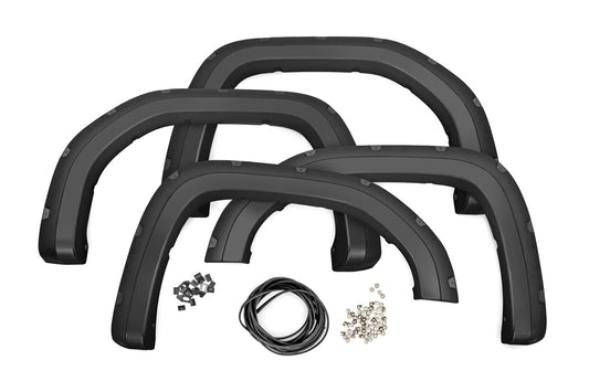 Rough Country Pocket Fender Flares | GAN Silver Ice Metallic | GMC Sierra 1500 (19-26)