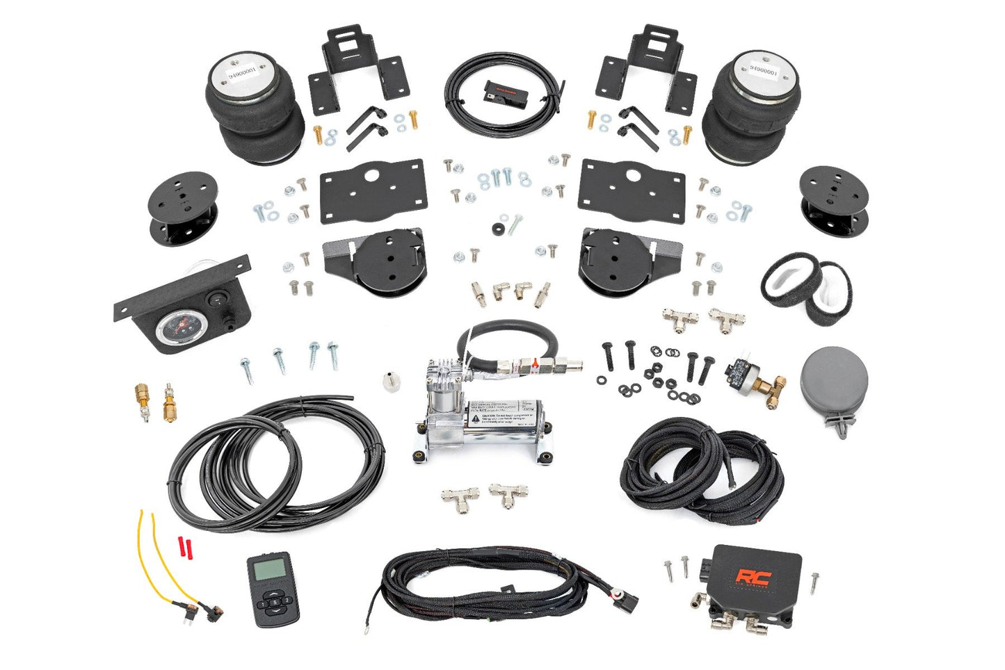Rough Country Air Spring Kit w/compressor | Wireless Controller | 4 Inch Lift Kit | Ram 1500 (19-26)