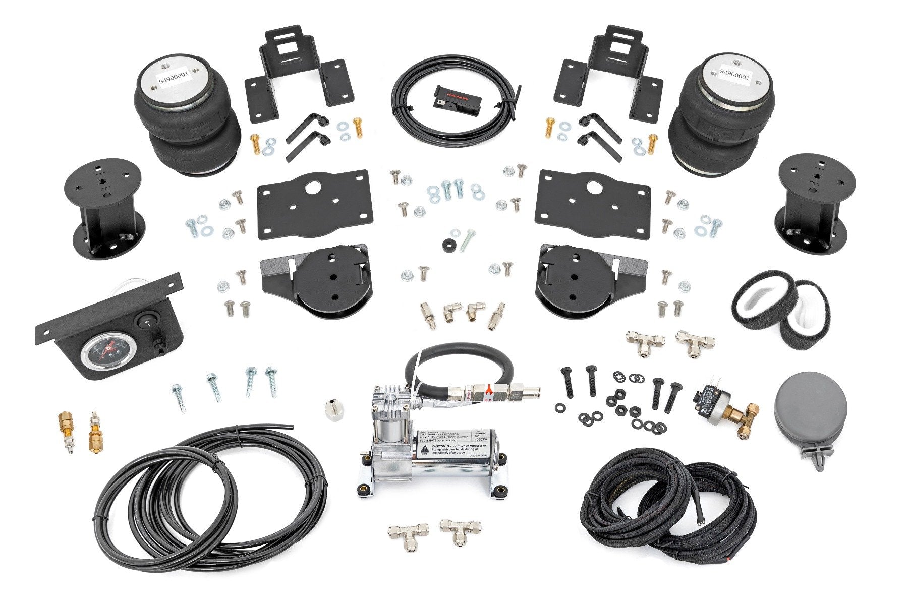 Rough Country Air Spring Kit w/compressor | 6 Inch Lift Kit | Ram 1500 4WD (2019-2026)