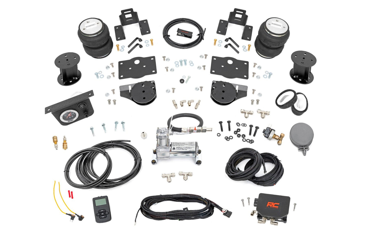 Rough Country Air Spring Kit w/compressor | Wireless Controller | 6 Inch Lift Kit | Ram 1500 (19-26)