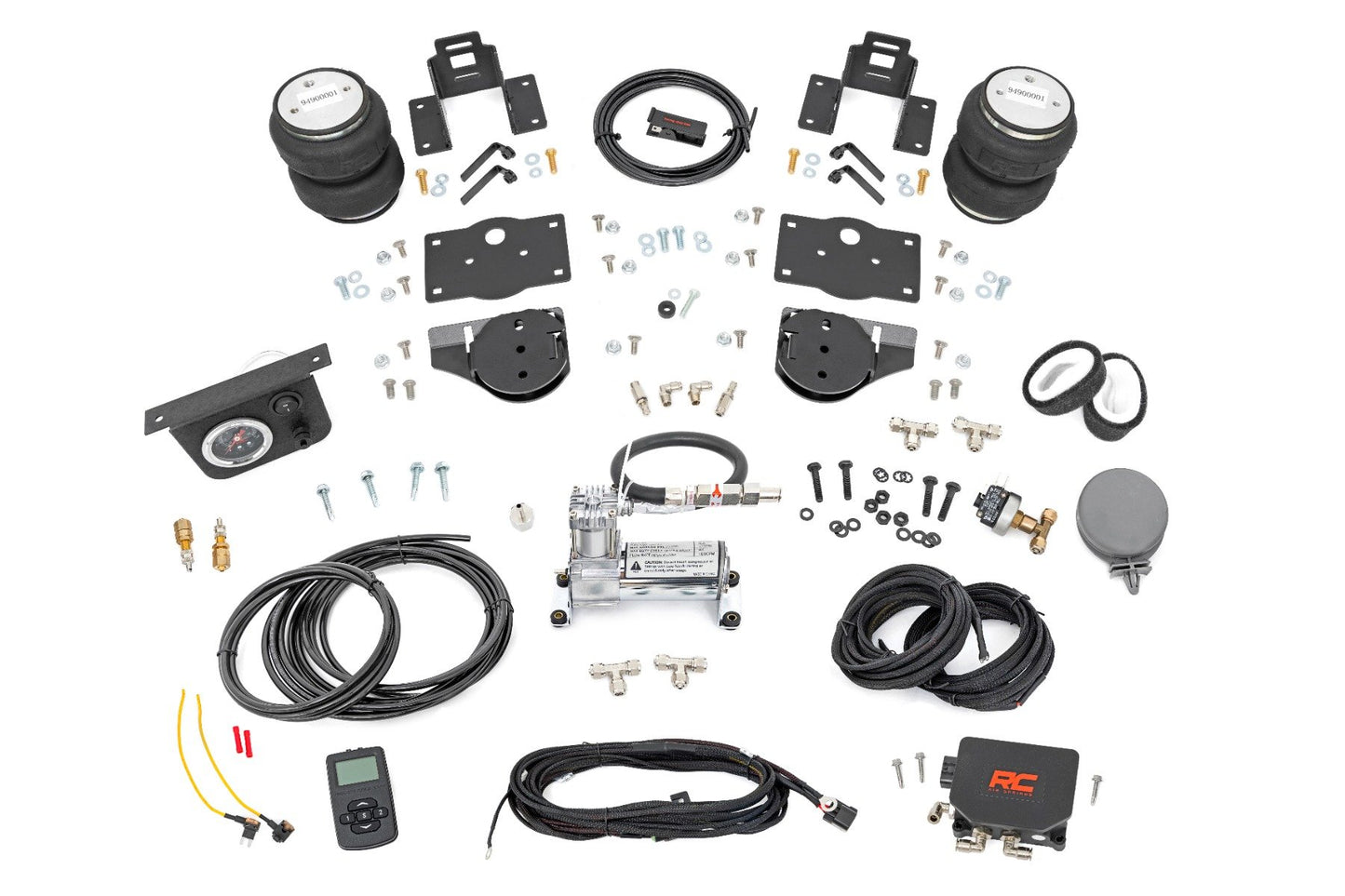 Rough Country Air Spring Kit w/compressor | Wireless Controller | Ram 1500 4WD (2019-2026)