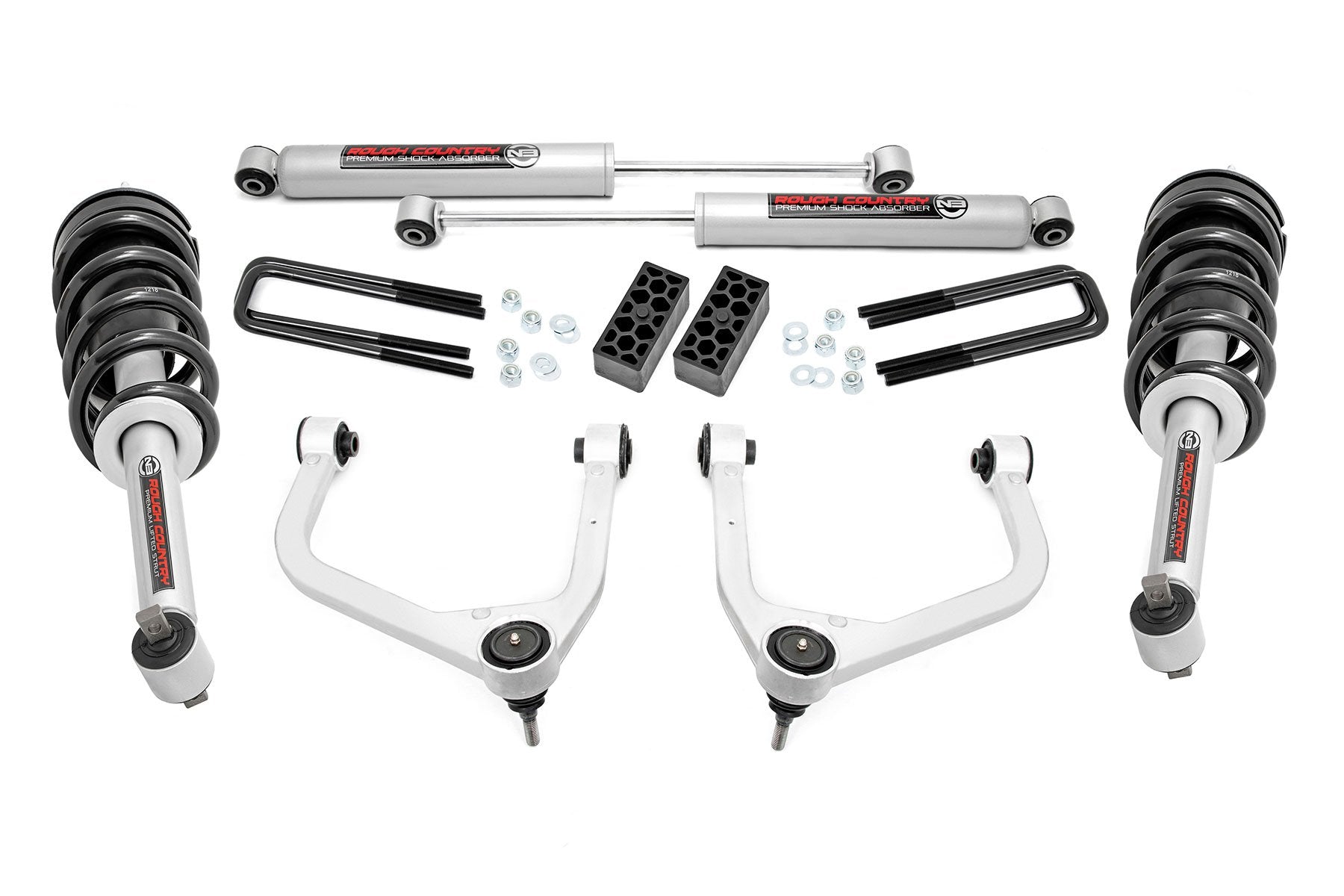 Rough Country 3.5 Inch Lift Kit | N3 Struts | Chevy Silverado 1500 2WD/4WD (2019-2024)