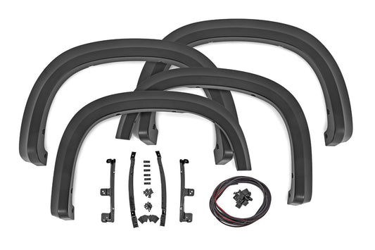 Rough Country Fender Flares | Sport | G9K Satin Steel | Chevy Silverado 1500 2WD/4WD (19-26)
