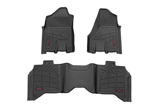 Rough Country Sure-Fit Floor Mats | Front & Rear | Crew | Ram 2500/3500 2WD/4WD (2019-2026)