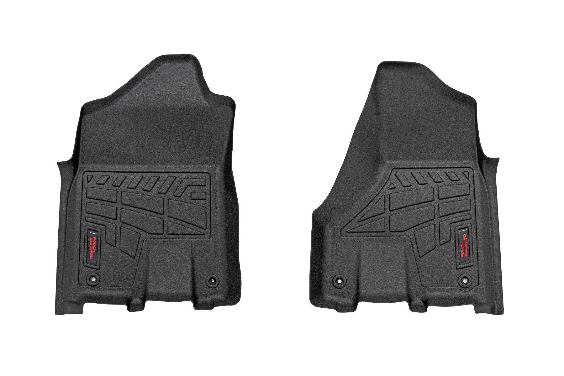 Rough Country Sure-Fit Floor Mats | Front Bucket | Crew | Ram 2500/3500 2WD/4WD (2019-2026)