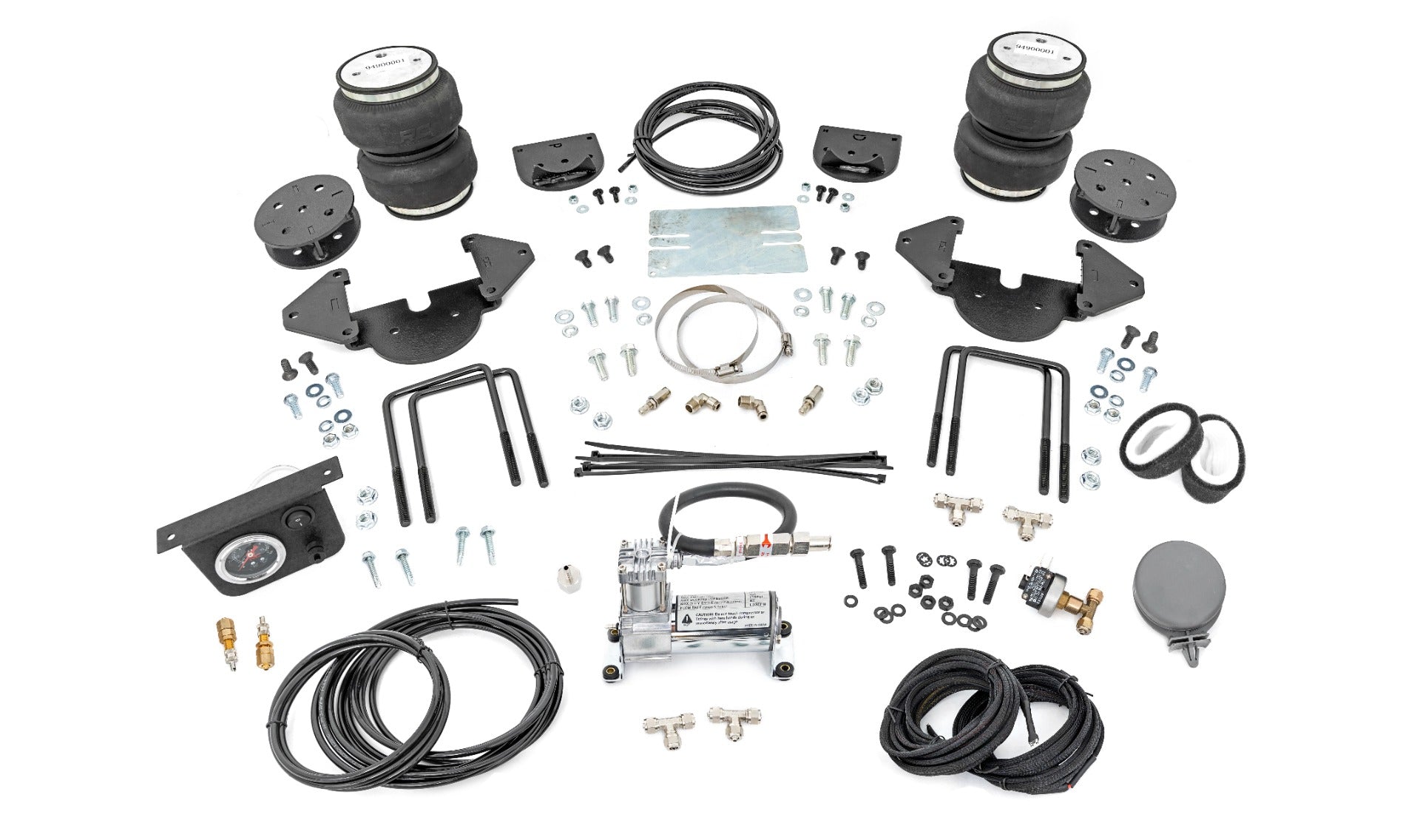 Rough Country Air Spring Kit w/compressor | 2-3.5 Inch Lift Kit | Chevy/GMC Sierra/Silverado 1500 (19-26)