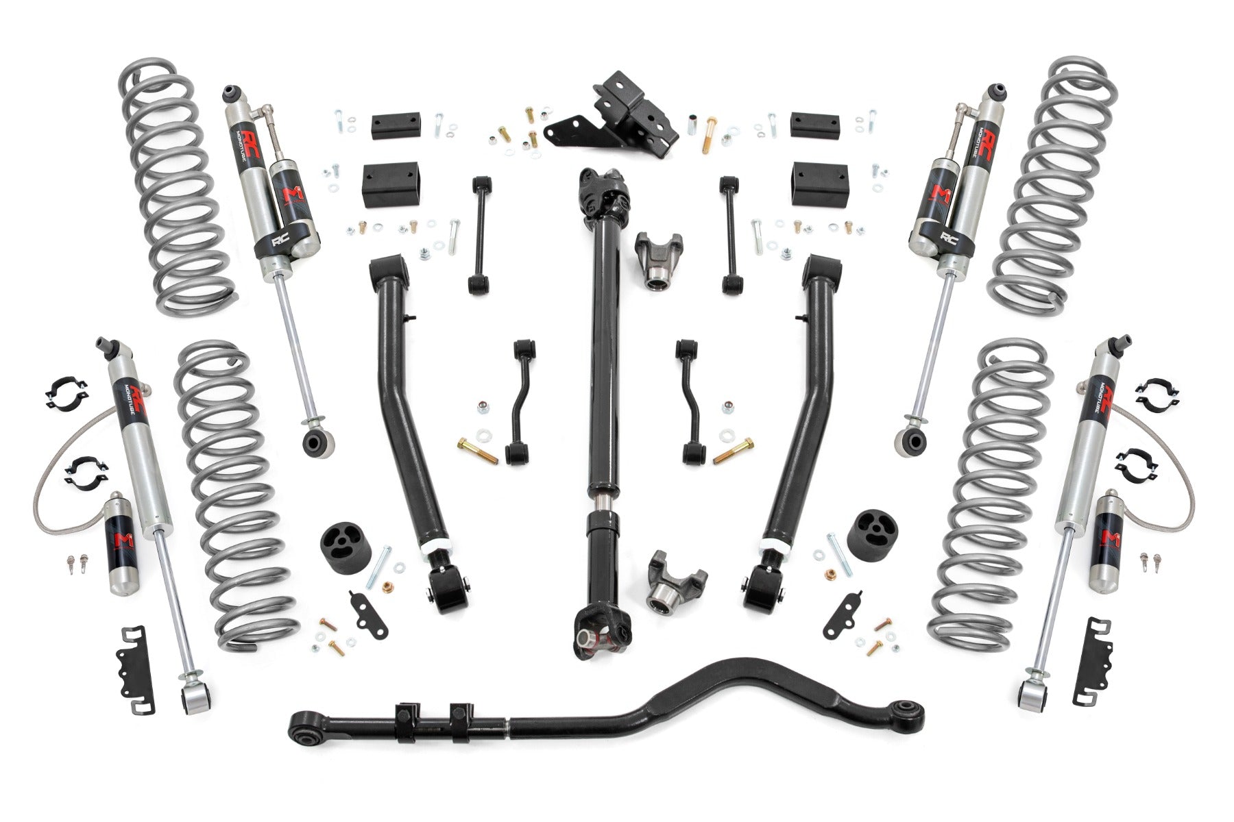 Rough Country 3.5 Inch Lift Kit | Adj LCA | FR D/S | M1R | Jeep Wrangler JL Rubicon (18-23)