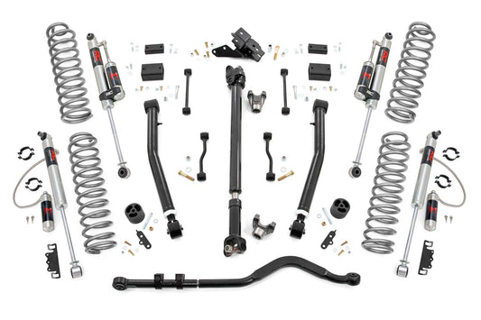 Rough Country 3.5 Inch Lift Kit | Adj Lower | FR D/S | M1R | Jeep Wrangler Unlimited (24-26)