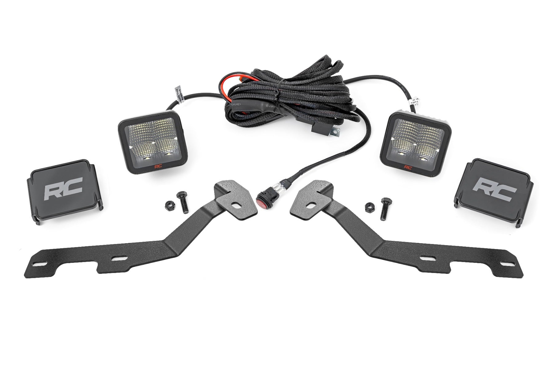 Rough Country LED Light Kit | Ditch Mount | 2" Spectrum Pair | Spot | Ram 1500 (19-26)