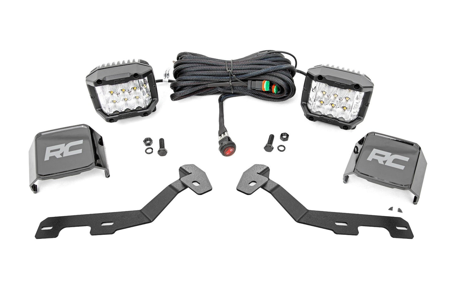 Rough Country LED Light Kit | Ditch Mount |  3" OSRAM | Wide | Ram 1500 2WD/4WD (2019-2026)